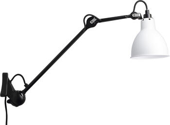 DCW éditions N°222 Wandleuchte schwarz weiß, glockenförmig, max 11 Watt, Metall 14x59x14 cm (222 BL-WH ROUND) (907)
