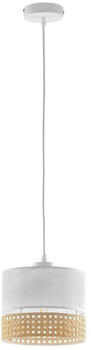 famlights Pendelleuchte Jay in Weiß und Braun E27 200mm weiß famlights Pendelleuchte Jay in Weiß und Braun E27 200mm weiß