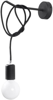 famlights Wandleuchte Dario Textilkabel in Schwarz E27 max. 60 W schwarz famlights Wandleuchte Dario Textilkabel in Schwarz E27 max. 60 W schwarz