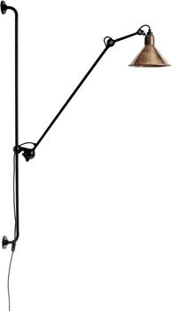 DCW éditions N°214 Wandleuchte bronze, glockenförmig, max 11 Watt, Metall 118x93x21 cm ungeschliffenes kupfer (214 BL-COP-RAW) (625)