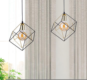 famlights Pendelleuchte Elara in Schwarz und Gold E27 1-flammig schwarz famlights Pendelleuchte Elara in Schwarz und Gold E27 1-flammig schwarz