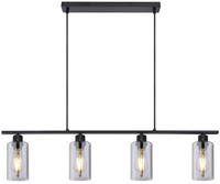 GLOBO LIGHTING H&auml;ngeleuchte "HADERA" E27 1 Stk. Wohnzimmerleuchte schwarz matt,