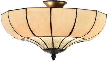 LumiLamp Tiffany Deckenleuchte Ø 46x25 cm Beige