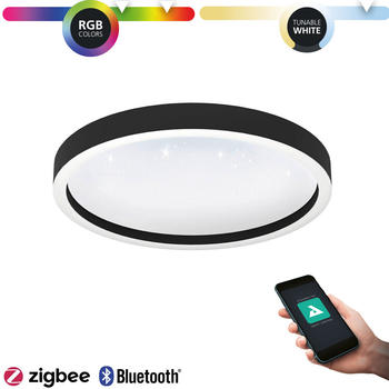 Eglo 900411 Deckenleuchte MONTEMORELOS-Z Kunststoff m.Kristalleffekt wei&szlig; LED 17,8W 2700-6500K H:5cm &Oslash;42cm dimmbar mit Connect-Z Funktion