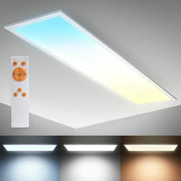 B.k.licht - Led Panel 100x25 Cm - 24w, 2600lm, Dimmbar, Fernbedienung, Cct, Wei&szlig;