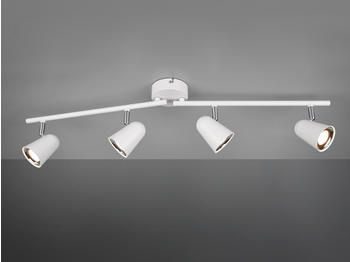 Trio LED Deckenspot Strahler TOULOUSE Weiß matt 4 flammig mit schwenkbaren Spots