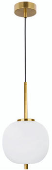 Nova Luce Pendelleuchte Lato in Weiß und Gold E14 185mm weiß