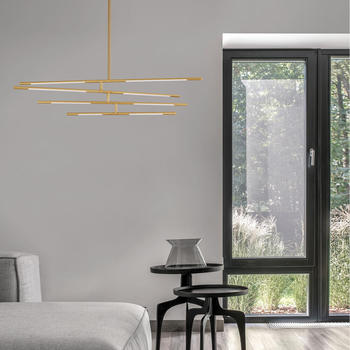 Nova Luce LED Deckenleuchte Raccio in Gold 8x 5W 2800lm gold / messing