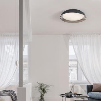 Nova Luce LED Deckenleuchte Vela in Schwarz und Braun 30W 1665lm schwarz