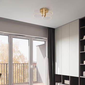 Nova Luce LED Deckenleuchte Gatlin in Gold 3x 6,83W 950,01lm gold / messing
