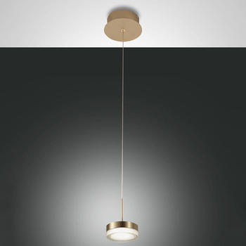 Fabas Luce LED Pendelleuchte Dunk in Messing-satiniert 8W 750lm gold / messing