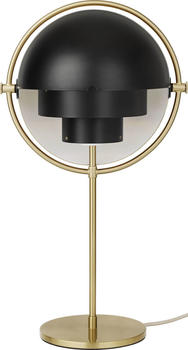 Gubi Multi-Lite Tischleuchte schwarz, kugelförmig, max. 30 (HAL) / max. 6 (LED) Watt, Metall 24x50x24 cm brass/black semi matt (805)