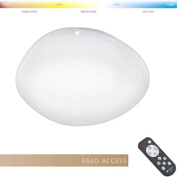 Eglo 98228 LED Deckenleuchte SILERAS-A mit Kristallen weiß Ø60cm H:8,5cm