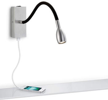 Knapstein Asta LED-Wandleuchte-Schwarz-mit LED (2700K)