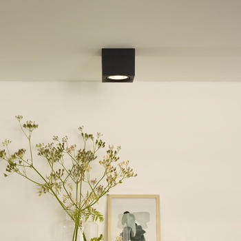 Lucide LED Deckenstrahler Fedler in Schwarz GU10 12W 820lm eckig schwarz