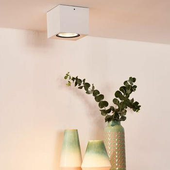 Lucide LED Deckenstrahler Fedler in Weiß GU10 12W 820lm eckig weiß