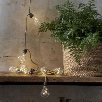 Star Trading LED Lichterkette Jutta Filament in Beige 1,8W beige / creme