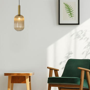 Lucide Pendelleuchte Maloto in Messing max. 40W E27 beige / creme