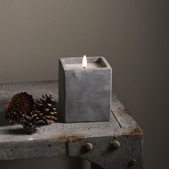 Star Trading LED Kerze Flamme Cem in Graphit 0,03W 110mm grau