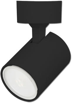 ISOLED Wand- und Deckenleuchte GU10 Single, IP20, schwarz matt, exkl. Leuchtmittel eckiger Baldachin schwarz