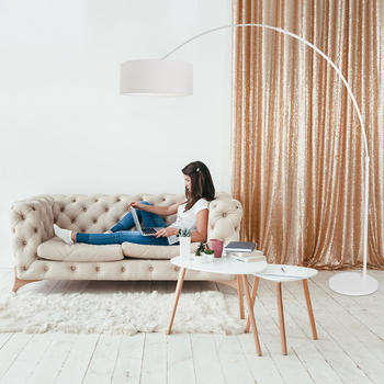 Steinhauer Stehleuchte Sparkled Light in Weiß und Weiß-matt E27 500mm weiß