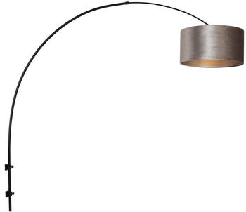 Steinhauer Wandleuchte Sparkled Light in Schwarz und Taupe E27 schwarz