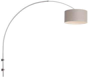 Steinhauer Wandleuchte Sparkled Light in Silber und Beige E27 silber