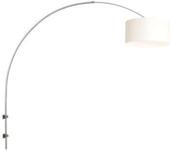 Steinhauer Wandleuchte Sparkled Light in Silber und Weiß-matt E27 silber