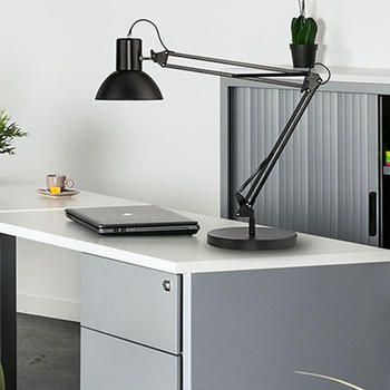 Unilux Schreibtischleuchte Success E27 aus Stahl in Schwarz 400mm [Gebraucht - Sehr gut] schwarz