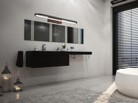 Led Badezimmer Wandleuchte Gianni In Schwarz - Spiegelleuchte, Breite 60cm