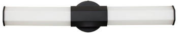 Elstead Lighting Facet LED Wandleuchte 2-fach Mattes Schwarz Opal geätzt IP44