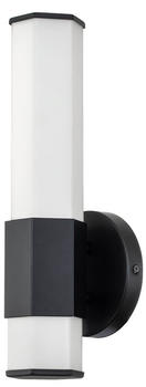 Elstead Lighting Facet LED Wandleuchte Mattes Schwarz Opal geätzt IP44