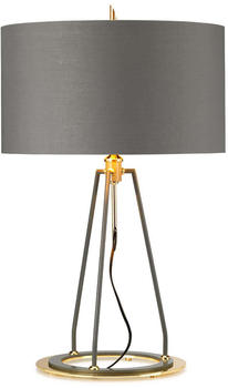 Elstead Lighting Ferrara Tischleuchte E27 Dunkelgrau Poliertes Gold Grau mit Metallic-Gold-Futter