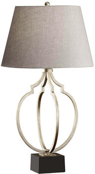 Elstead Lighting Grandeur Tischleuchte E27 Ebonisiertes Blattsilber, schwarz