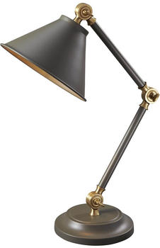 Elstead Lighting Provence Element Tischleuchte E27 Dunkelgrau, Altmessing