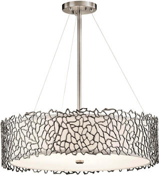 Elstead Lighting Silver Coral Hängeleuchte E27 4-fach 18cm Klassisches Zinn