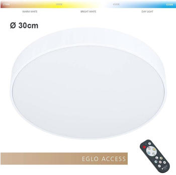 Eglo Weiß Moderne Deckenlampe Deckenleuchte 2700-6500K 1900lm 1x18W/LED IP20 30 [cm]