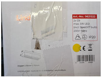 Lindby LED Wandleuchte ARYA 2xG9/3W/230V