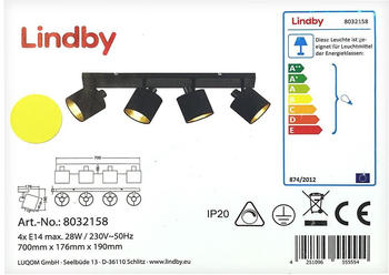 Lindby Strahler VASILIA 4xE14/28W/230V
