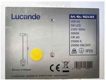 Lucande LED-Hängeleuchte an Schnur HAYLEY LED/5W/230V