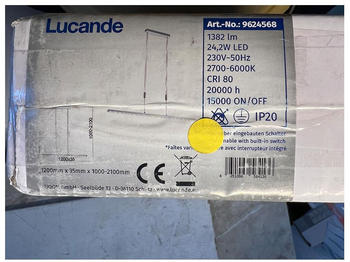 Lucande Dimmbare LED-Deckenleuchte MYRON LED/24,2W/230V
