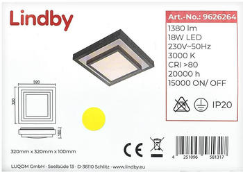 Lindby LED-Deckenleuchte MENDOSA LED/18W/230V