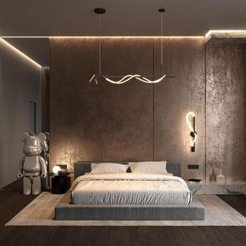 Maytoni Tau LED Pendelleuchte 42W Schwarz Warmweiß
