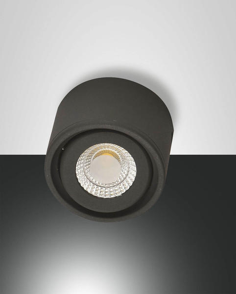 Fabas Luce LED Spot Anzio Ø80mm 6W Warmweiß Anthrazit