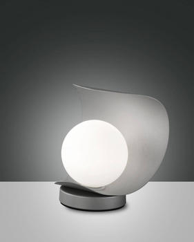 Fabas Luce LED Tischleuchte Adria 180x140mm 6W Warmweiß Silber dimmbar