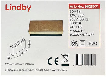 Lindby LED-Wandbeleuchtung QUENTIN LED/10W/230V