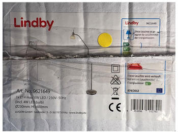 Lindby Stehleuchte GWENDOLIN 1xE14/8W/230V