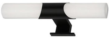 Briloner LED Bad-Spiegelleuchte, 32 cm, LED-Modul, 7W, 800 lm, schwarz