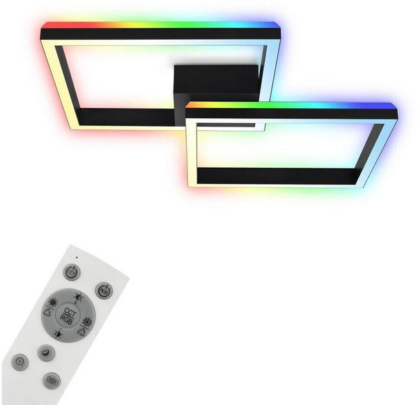 Briloner RGB CCT LED Deckenleuchte, 64 cm, LED-Platine, 40 W, 3600 lm, schwarz
