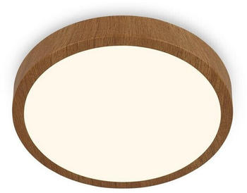 Briloner LED Aufbauleuchte, &Oslash; 28 cm, LED-Platine, 12 W, 2000 lm, holzfarbig